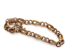 9ct Yellow Gold Antique Ruby and Pearl Bracelet