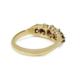 18ct Yellow Gold Antique Ruby 5 Stone Ring