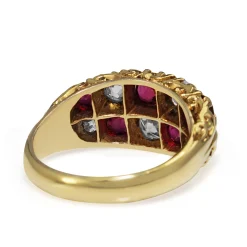18ct Yellow Gold Antique Ruby and Diamond Ring