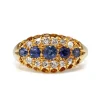 18ct Yellow Gold Antique Sapphire and Old/Rose Cut Diamond Ring