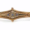 9ct Yellow Gold Antique Sapphire and Rose Cut Diamond Bangle