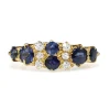 18ct Yellow Gold Antique Sapphire and Old Cut Diamond Ring