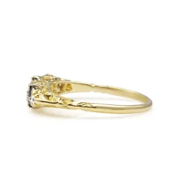 18ct Yellow Gold Antique Sapphire and Diamond Ring