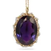 14ct Yellow Gold Antique Seed Pearl and Amethyst Necklace and Brooch