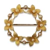 15ct Yellow Gold Antique Seed Pearl Floral Wreath Brooch