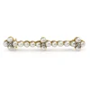 18ct Yellow Gold Antique Seed Pearl and Rose Cut Diamond Brooch