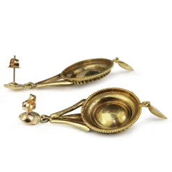 14ct Yellow Gold Antique Seed Pearl Drop Earrings