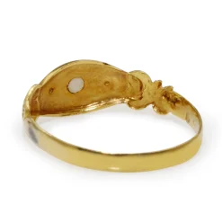 18ct Yellow Gold Antique Seed Peal Ring