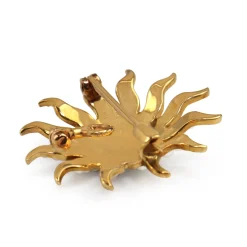 15ct Yellow Gold Antique Seed Pearl Star Burst Brooch / Pendant