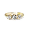 18ct Yellow Gold Antique Style 3 Stone Diamond Ring