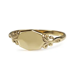 9ct Yellow Gold Antique Style Signet Ring