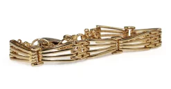 9ct Yellow Gold Antique Style Gate Link Bracelet
