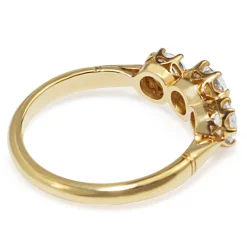 18ct Yellow Gold Antique Style 3 Stone Diamond Ring