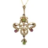 9ct Yellow Gold Antique Suffragette Necklace / Brooch