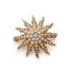 14ct Yellow Gold Antique Victorian Pearl Brooch