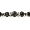 9ct Yellow Gold Antique White and Black Star Sapphire Bracelet