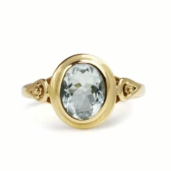 9ct Yellow Gold Aquamarine Ring