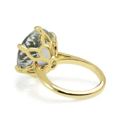 18ct Yellow Gold Aquamarine Solitaire Ring