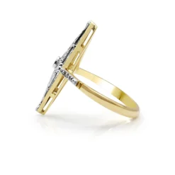 18ct Yellow Gold Art Nouveau Diamond Ring