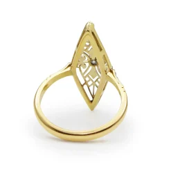 18ct Yellow Gold Art Nouveau Diamond Ring