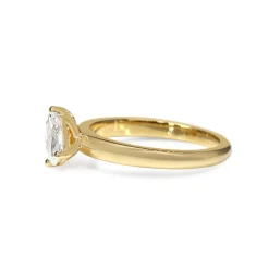18ct Yellow Gold Asscher and Pear Diamond Moi et Toi Ring