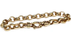 9ct Yellow Gold Belcher Link Bracelet with Bolt Clasp