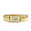 18ct Yellow Gold Bezel and Channel Set Diamond Ring