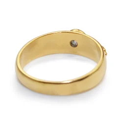 18ct Yellow Gold Bezel Diamond Ring