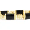 14ct Yellow Gold Black Jade Bracelet
