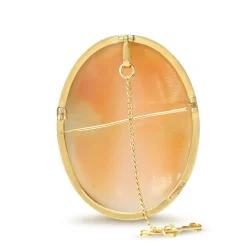 9ct Yellow Gold Cameo Brooch