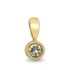 18ct Yellow Gold Champagne Bezel Solitaire Diamond Pendant
