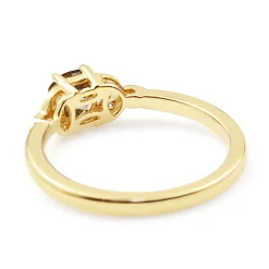 18ct Yellow Gold Champagne Old Cut Vintage Style Ring