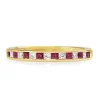 9ct Yellow Gold Channel Set Ruby and Diamond Ring