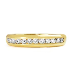 18ct Yellow Gold Channel Set Diamond Ring
