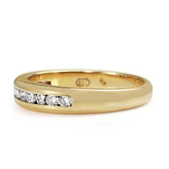 18ct Yellow Gold Channel Set Diamond Ring