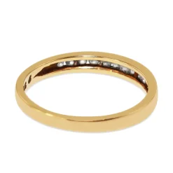9ct Yellow Gold Channel Set Diamond Band Ring