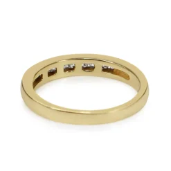 9ct Yellow Gold Channel Set Diamond Band Ring