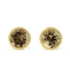 9ct Yellow Gold Citrine Bezel Stud Earrings