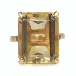 18ct Yellow Gold Citrine Cocktail Ring