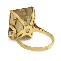 18ct Yellow Gold Citrine Cocktail Ring