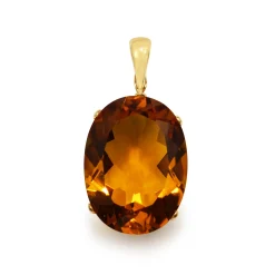 14ct Yellow Gold Citrine Enhancer / Pendant