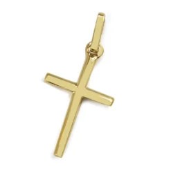9ct Yellow Gold Cross Charm Pendant