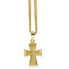 18ct Yellow Gold Cross Necklace on 18ct Chain