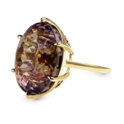 18ct Yellow Gold 26ct Ametrine Solitaire Ring