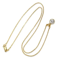 14ct Yellow Gold .85ct Bezel Diamond Solitaire Necklace