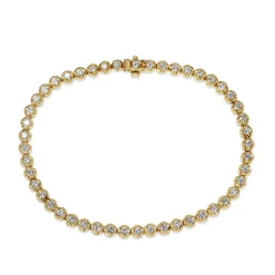 18ct Yellow Gold 2.00ct Diamond Tennis Bracelet
