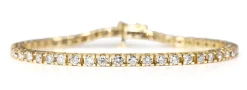 14ct Yellow Gold 3.50ct Diamond Tennis Bracelet