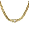18ct Yellow Gold .45ct Diamond Fancy Link Necklace / Chain