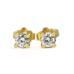 18ct Yellow Gold .50ct Diamond Stud Earrings