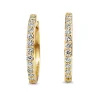 9ct Yellow Gold .45ct Diamond Hoop Earrings